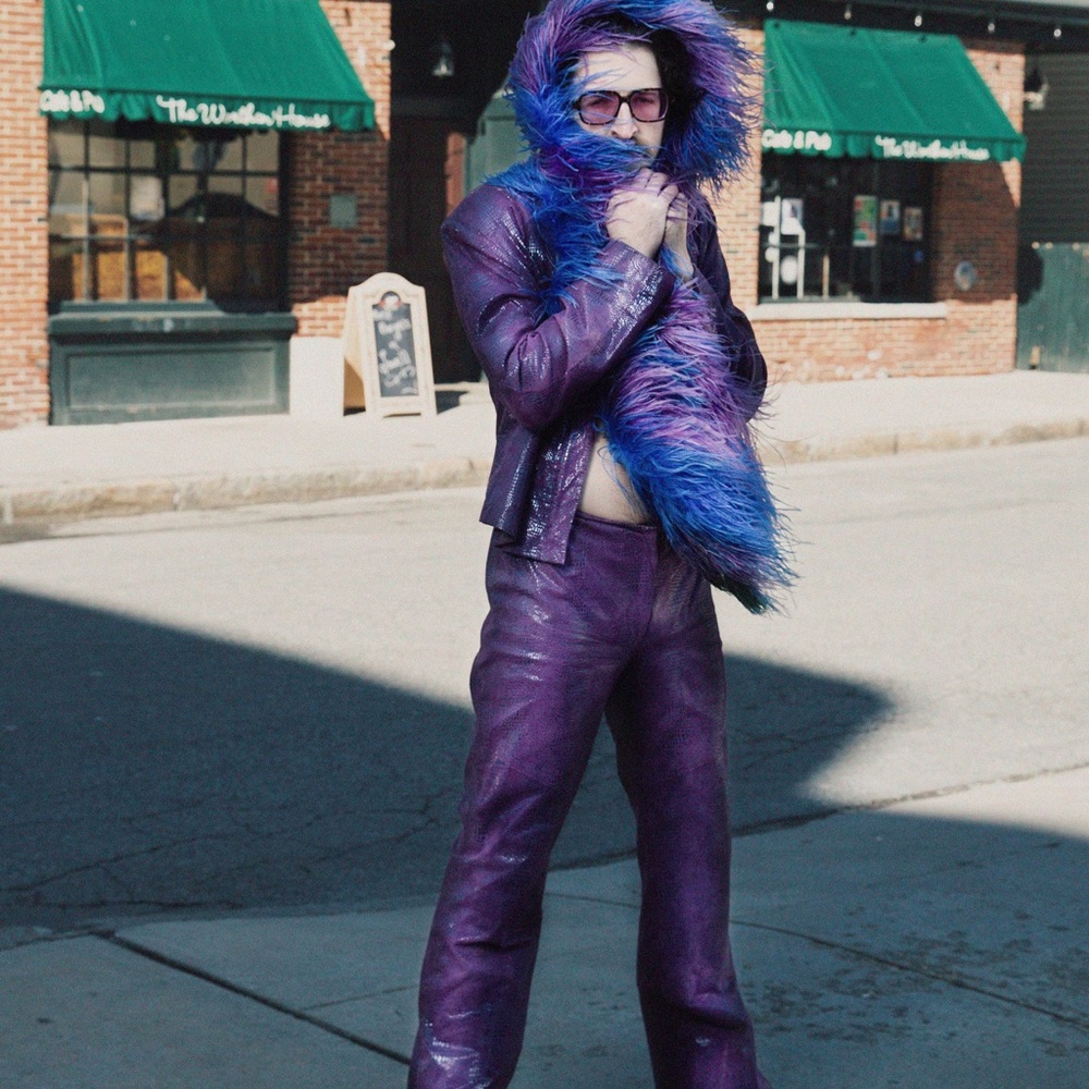 Vintage 1990s Wilson’s Leather Purple Pants Suit